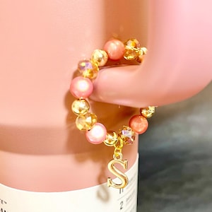 Charm for Stanley limited edition Antique Pink tumbler quencher all initials available