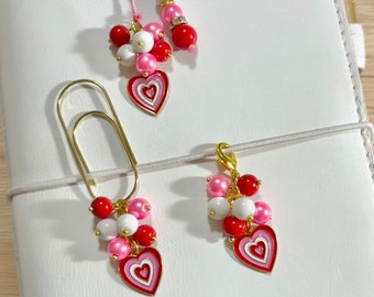My love planner charms, bookmark, purse dangle, key chain, phone charm