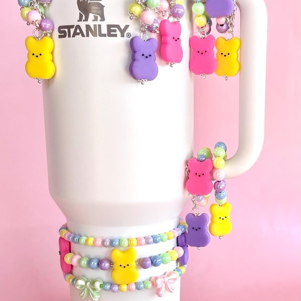 Bunny Peep Easter boot straw and handle charms for Stanley tumbler Stanley, Swig, Yeti, Bogg items