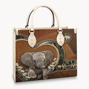 Genuine Leather Elephant Keychain, Handmade Elephant Bag-charm, OrangeRed  at  Women's Clothing store
