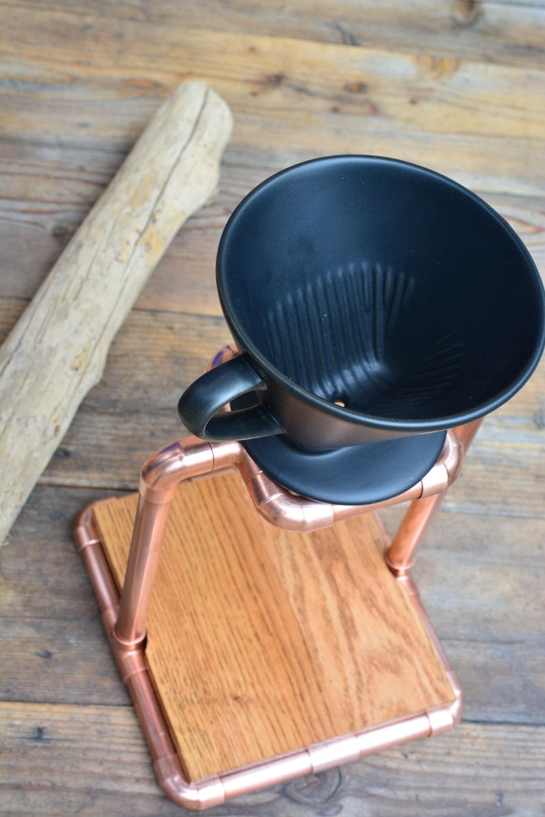 Copper Pour Over Coffee Maker Travel Mug Edition Etsy