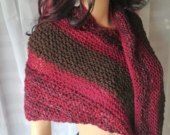 Chocolate cherry shawl