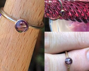 Sapphire Rosecut Stacking Ring