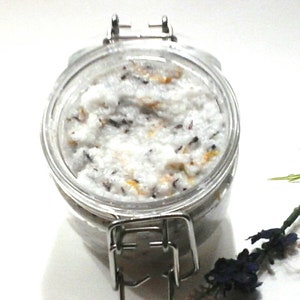 Natural Lavender Body Salt Scrub Exfoliating Dead Sea Salt Scrub image 3