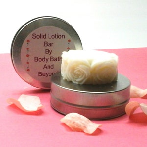 Solid Body Lotion Bar in a Tin - Natural Solid Moisturizing Bar