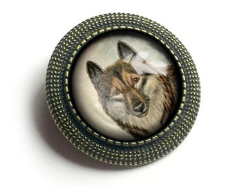 CLEARANCE Victorian Wolf Vintage Inspired Pin Brooch