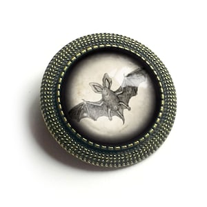 Victorian Bat Goth or Halloween Vintage Inspired Pin Brooch
