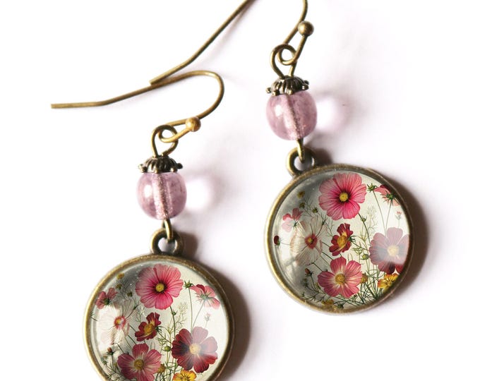Cosmo Flowers Cottage Core Drop / Dangle Earrings