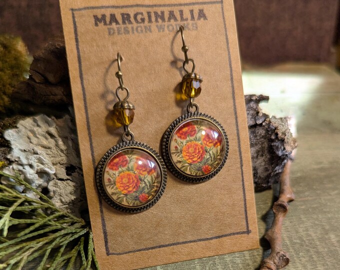 Marigolds Vintage Inspired Drop / Dangle Earrings
