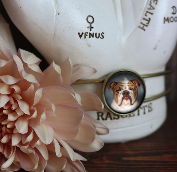 Bulldog Cuff Bracelet, Vintage Inspired Brass Jewelry - Etsy