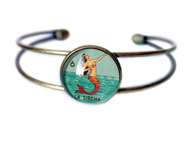 La Sirena Loteria Mermaid  Cuff Bracelet