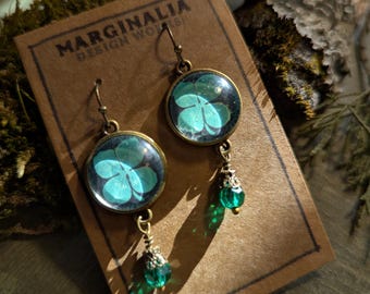 Four-Leafed Clover or Shamrock for St Patrick's Day Earrings