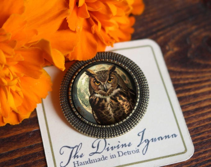 Victorian Owl Vintage Inspired Pin Brooch