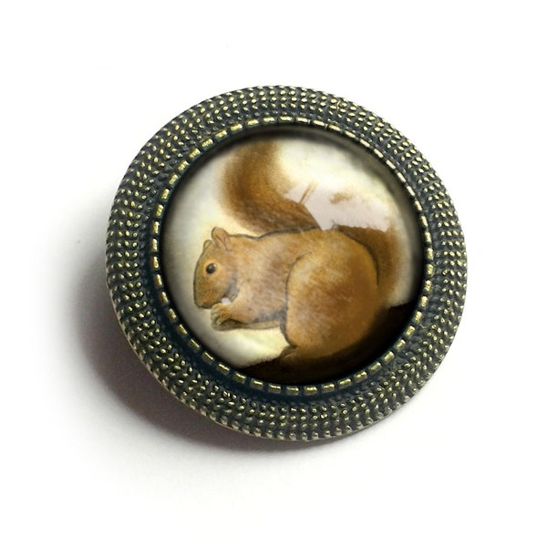 Victorian Squirrel Vintage Inspired Pin Brooch