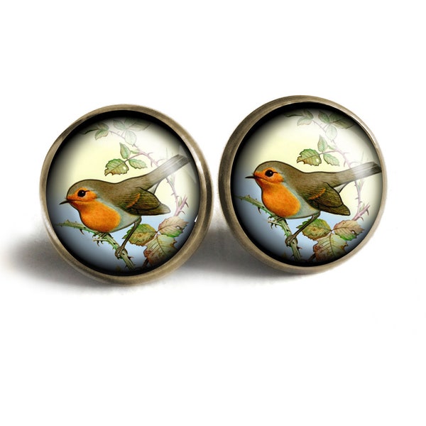 Spring Robin Vintage Inspired Stud Earrings