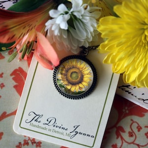 Sunflower Pendant Necklace