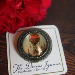 Steampunk Heißluftballon Vintage Inspiriert Pin Brosche
