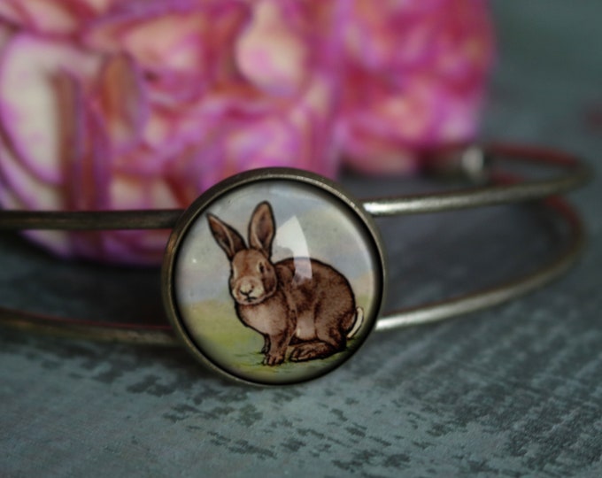 Baby Bunny Easter Rabbit Cuff Bracelet