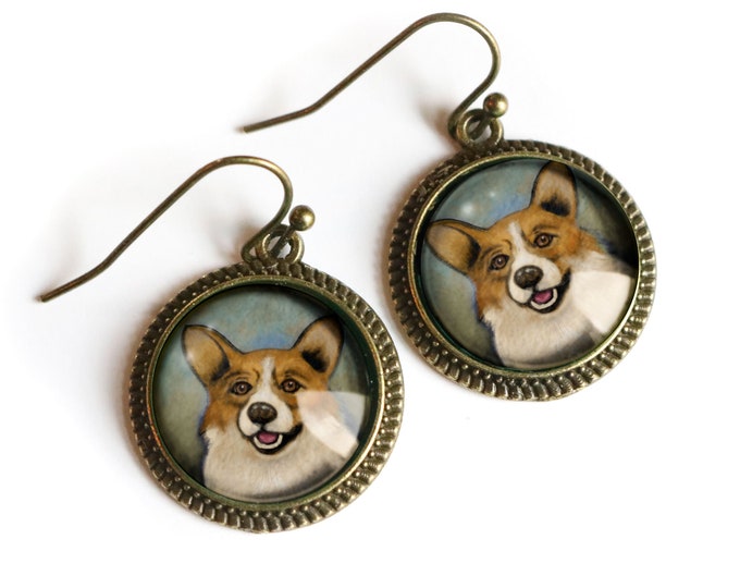 Welsh Corgi Dog Earrings