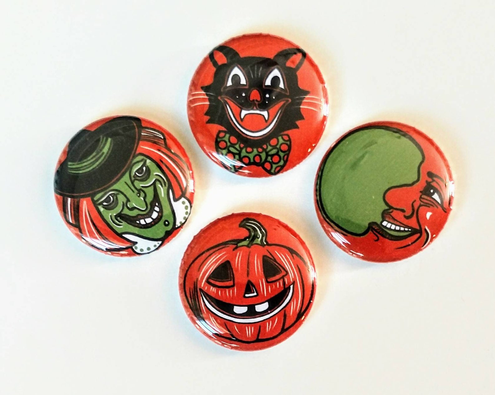 Retro Halloween Packaged set of Four 1 Etsy