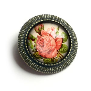 Victorian Tea Rose Vintage Inspired Pin Brooch