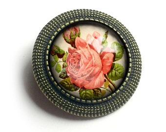 Viktorianischen Tee Rose Vintage inspiriert Pin Brosche