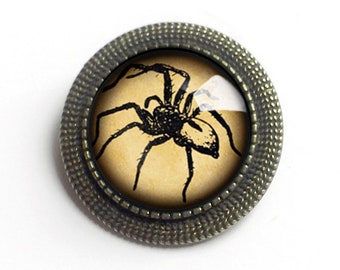 Spooky Spider Halloween Vintage Inspired Pin Brooch