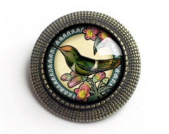 Kolibri Vintage inspirierte Pin Brosche