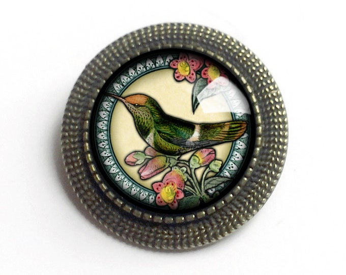 Hummingbird Vintage Inspired Pin Brooch