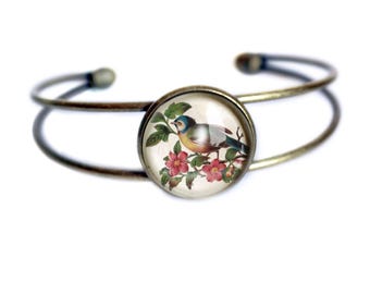 Victorian Bluebird Cuff Bracelet