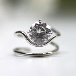 Fingertip ring finger nail art Clear Crystal Trendy Open Adjustable Rhinestone Zircon Fingernail Protective Cover Birthday Gift For Her Silv