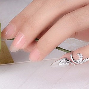 FOMIYES 3pcs Wear Manicure Finger Nail Rings for Women Decorative Finger  Tips Fingernail Rings Tips Nail Art Charm Fingernail Rings for Women