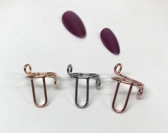 Adjustable Nail Rings, Press On Nail Art Display, Set of 5