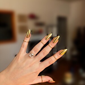 Adjustable Fingertip Nail Ring Set, Gothic Full Cover Alloy image 2