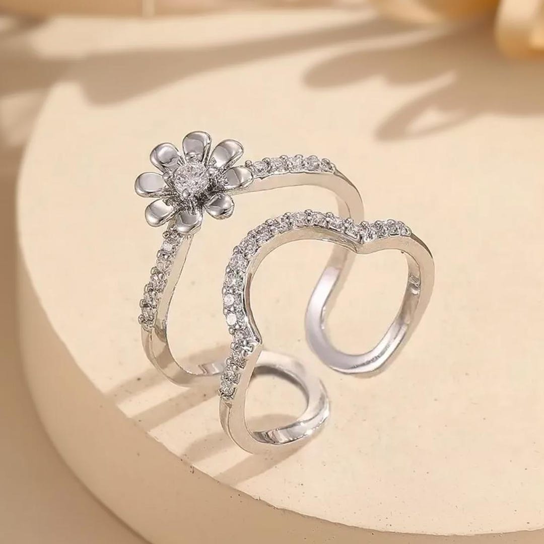 Fingertip Rings Rhinestone Zircon Fingertip Ring, Adjustable Nail Art Cover - Etsy