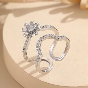 Fingertip Nail Ring Finger Art Trendy Nail Open Adjustable Rhinestone Zircon Fingernail Protective Cover Birthday Gift For Her