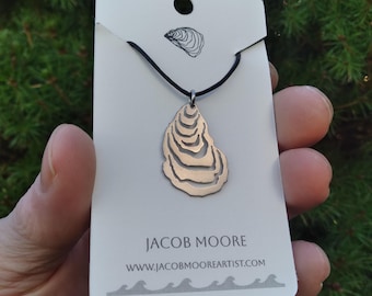 Mens jewelry Womans jewelry Oyster Shell Necklace Pendant Stainless Steel Oyster Necklace Unique Jewelry Oyster Jewelry Gift Necklace