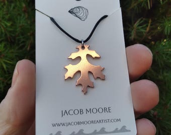 Mens jewelry Womans jewelry Oak Leaf Necklace Pendant Copper Oak Necklace Unique Jewelry Leaf Jewelry Gift Necklace