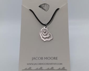 Mens jewelry Womans jewelry Oyster Shell Necklace Pendant Stainless Steel Oyster Necklace Unique Jewelry Oyster Jewelry Gift Necklace