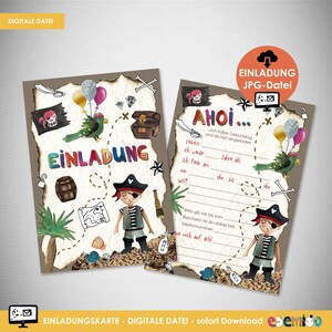 Convite de aniversário infantil PIRATA, download instantâneo, festa pirata, aniversário pirata, cartões de convite infantil para imprimir, etiquetar você mesmo