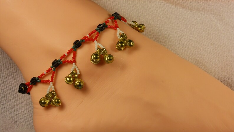 India bell anklet unique anklet seed bead anklet bead anklet dancing anklet festive anklet Anklet colorful anklet for her