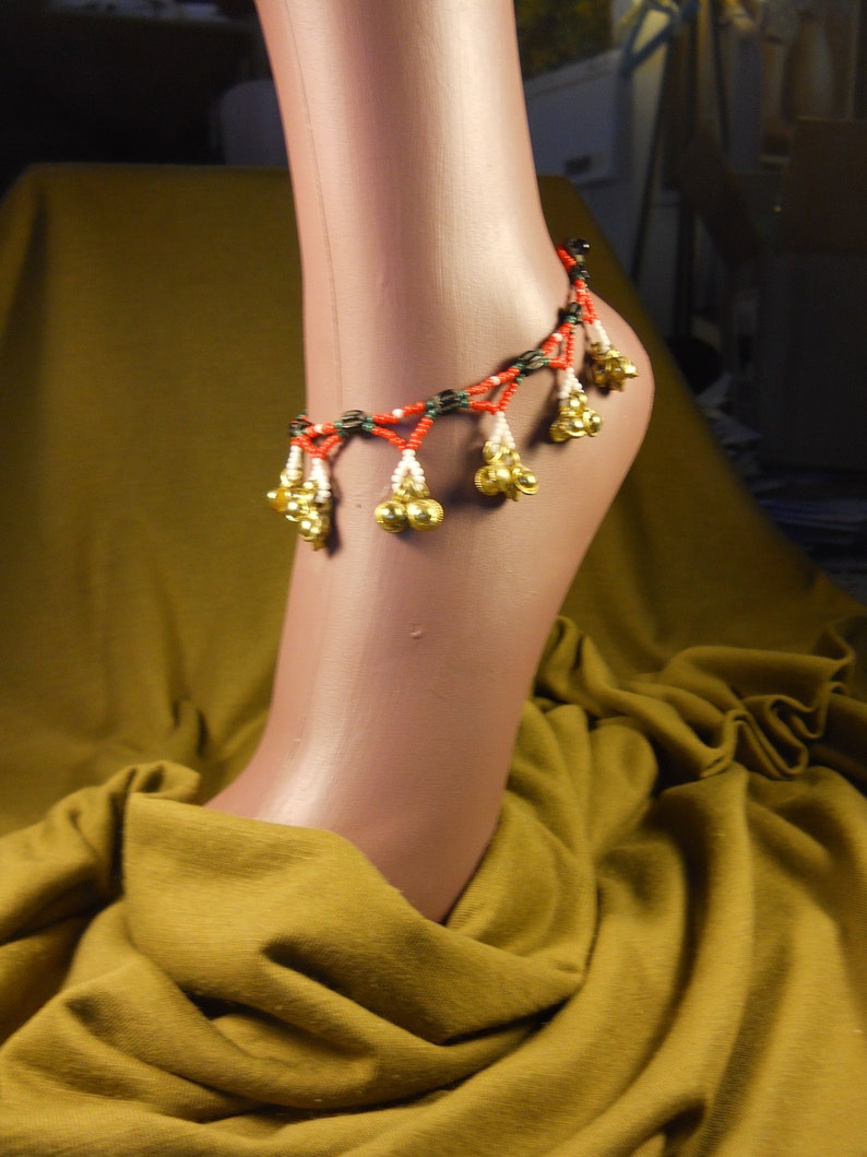 India bell anklet unique anklet seed bead anklet bead anklet dancing anklet festive anklet Anklet colorful anklet for her