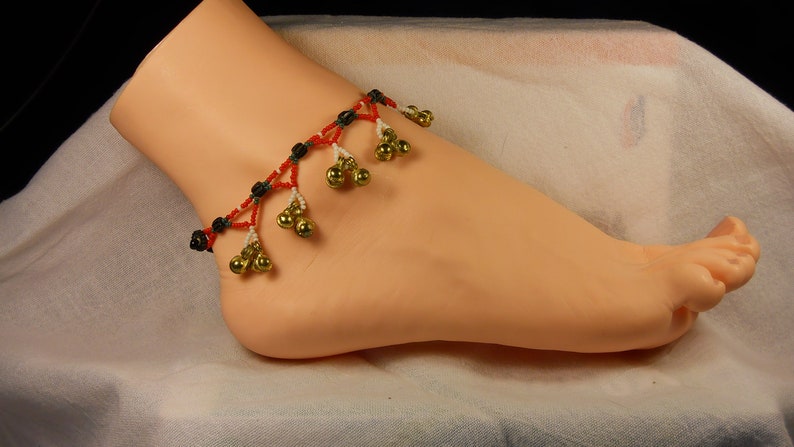 India bell anklet unique anklet seed bead anklet bead anklet dancing anklet festive anklet Anklet colorful anklet for her