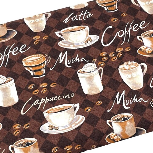 Coffee Shop Fabric Cups Mugs Latte Espresso Fabric Fabric by Etsy