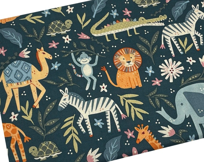 Animal Kingdom Fabric Zoo Animals Jungle Fabric Fabric by Etsy