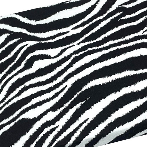 Zebra Print Fabric Zoo Animals Fabric by the Yard Fat - Etsy