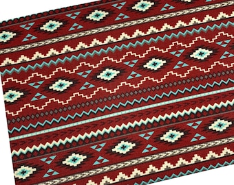 Southwest Stripe Fabric, Western Aztec Fabric by the Yard, Quilting Cotton, R5-24