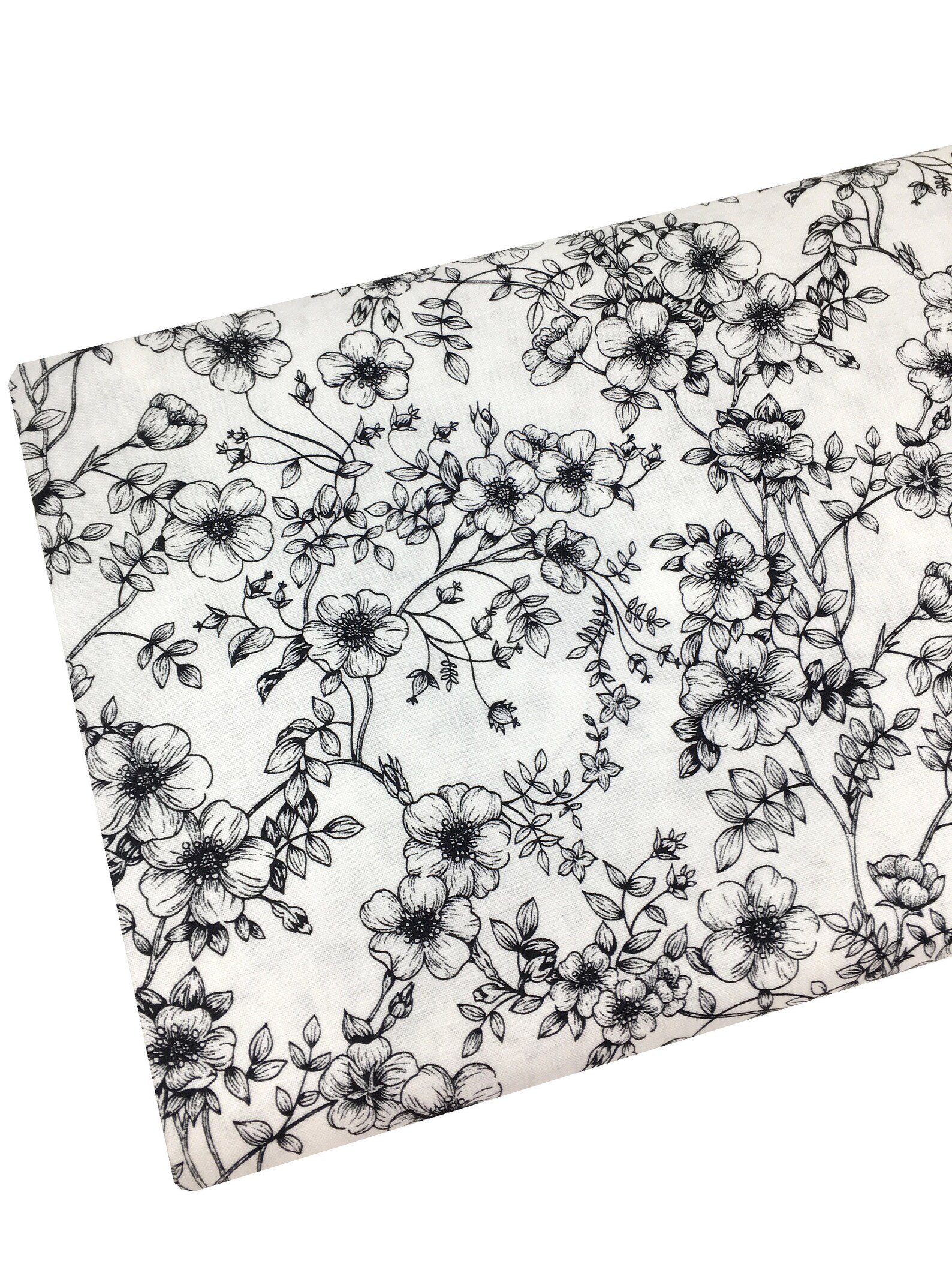 Black and White Flowers Fabric Black Roses Fabric by the Etsy