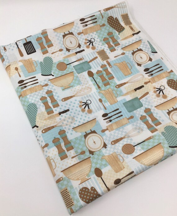 Cooking and Baking Fabric Kitchen and Food Fabric by the Etsy