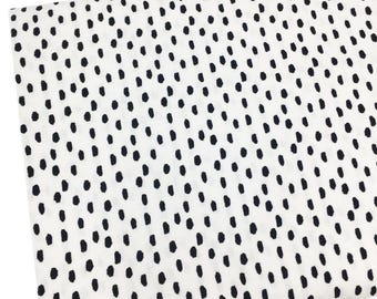 Black and White Dots Fabric by the Yard, Tiny Spots, Quilting Cotton, R4.29